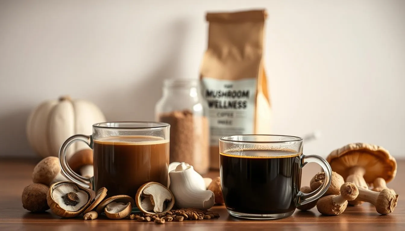 mushrooms wellness coffee